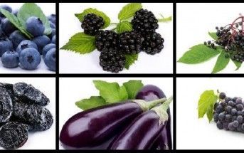 Surtido de Frutas y Verduras de Color Morado