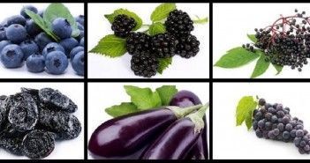Surtido de Frutas y Verduras de Color Morado